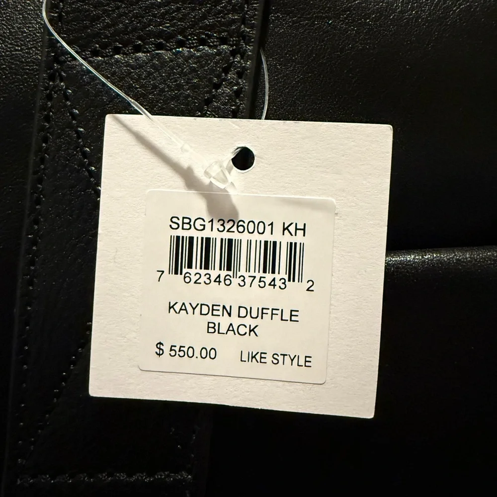 Fossil Kayden Duffle Bag Black Leather $550 Original Retail New With Tags